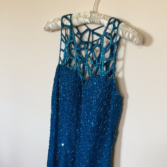 Sequin prom / wedding formal  gown by Scala - Picture 9 of 12